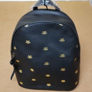 T-Shirt & Jeans - Metallic Cat Printed Backpack